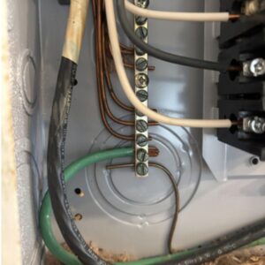 electrical panel during a 4 point inspection in hollywood florida